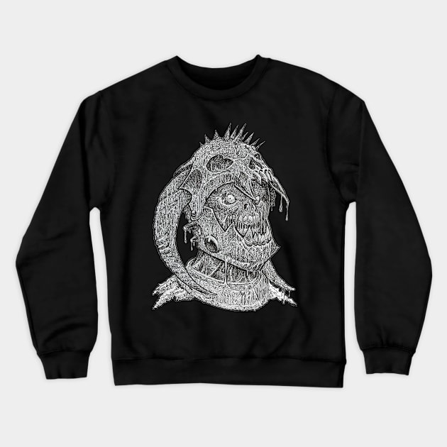 Zombie Skull Warrior #16 Crewneck Sweatshirt by rsacchetto